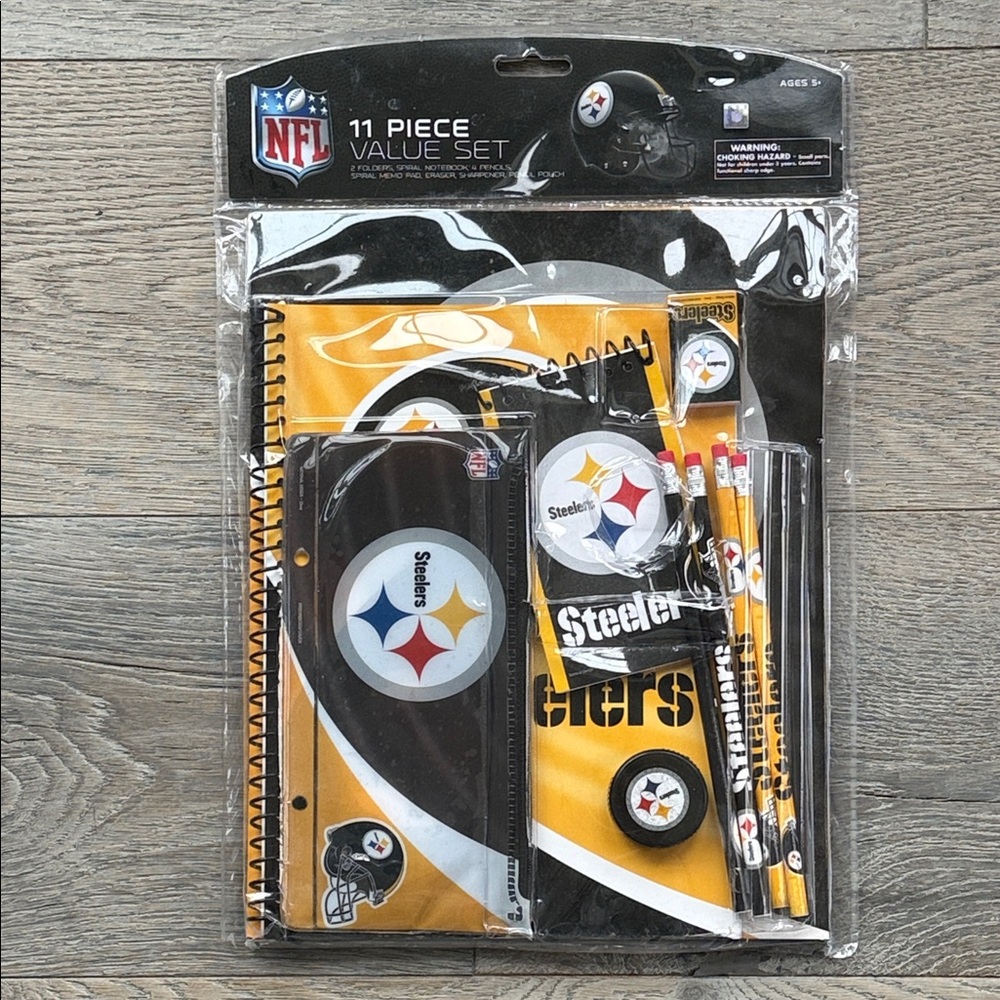 NFL Pittsburgh Steelers 11 Piece Stationery Set-Notebooks Folders Pencils & More